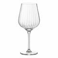 Calice da vino 500 ml in vetro trasparente 7.5 x 23 cm con motivo sfaccettato