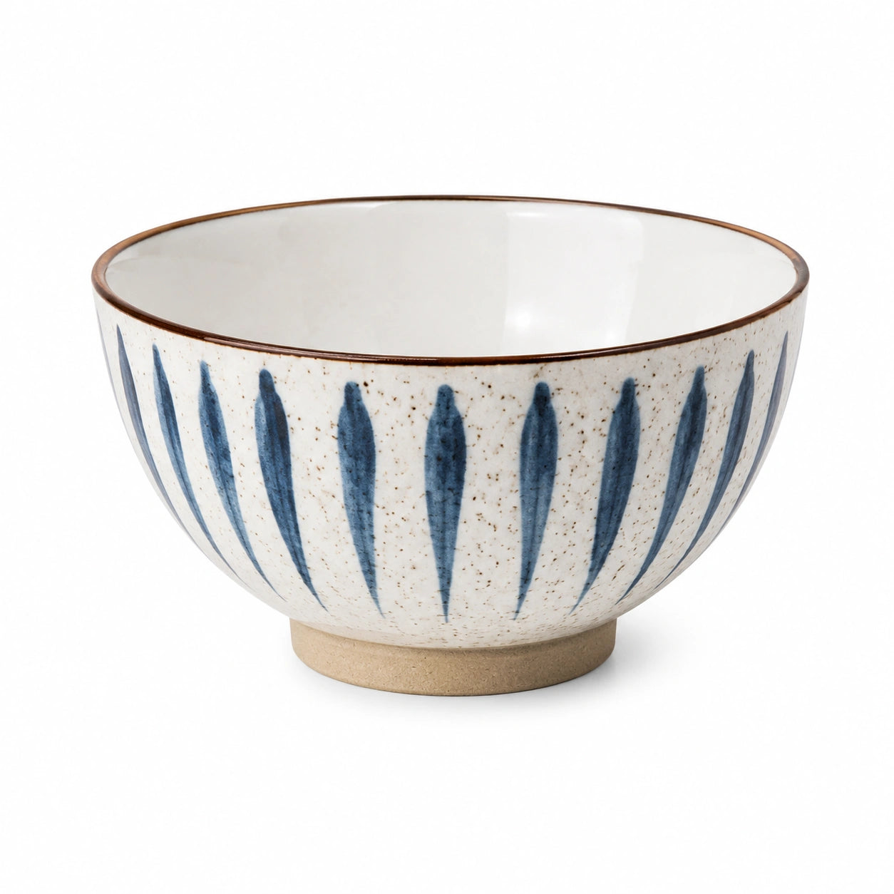 Ciotola in ceramica 15 cm bianco/blu con motivo geometrico