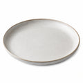 Piatto piano rotondo 28 cm in ceramica bianco avorio per servire