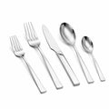 Set posate 5 pezzi in acciaio inox argento lucido per tavola