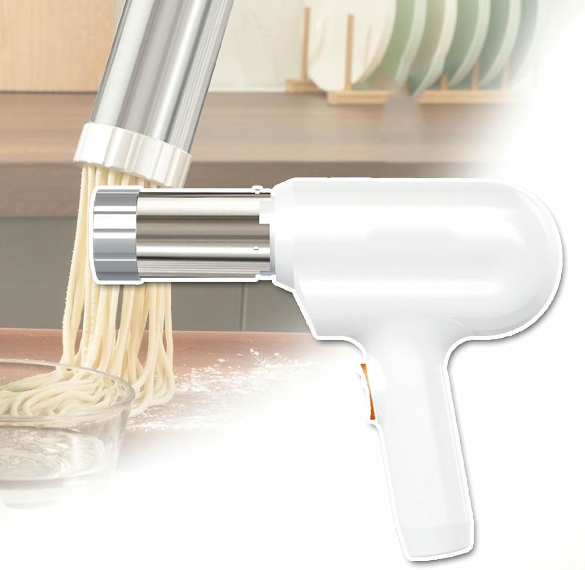 Macchine per la pasta elettriche, 310 x 55 x 230 mm, 5 V, 200 g, Nero, acciaio inox, funzionamento senza fili