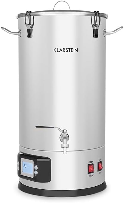 KLARSTEIN, Fermentatori, 3000 W, 30 Litri, 43 x 70 x 36 cm, Argento, acciaio inox