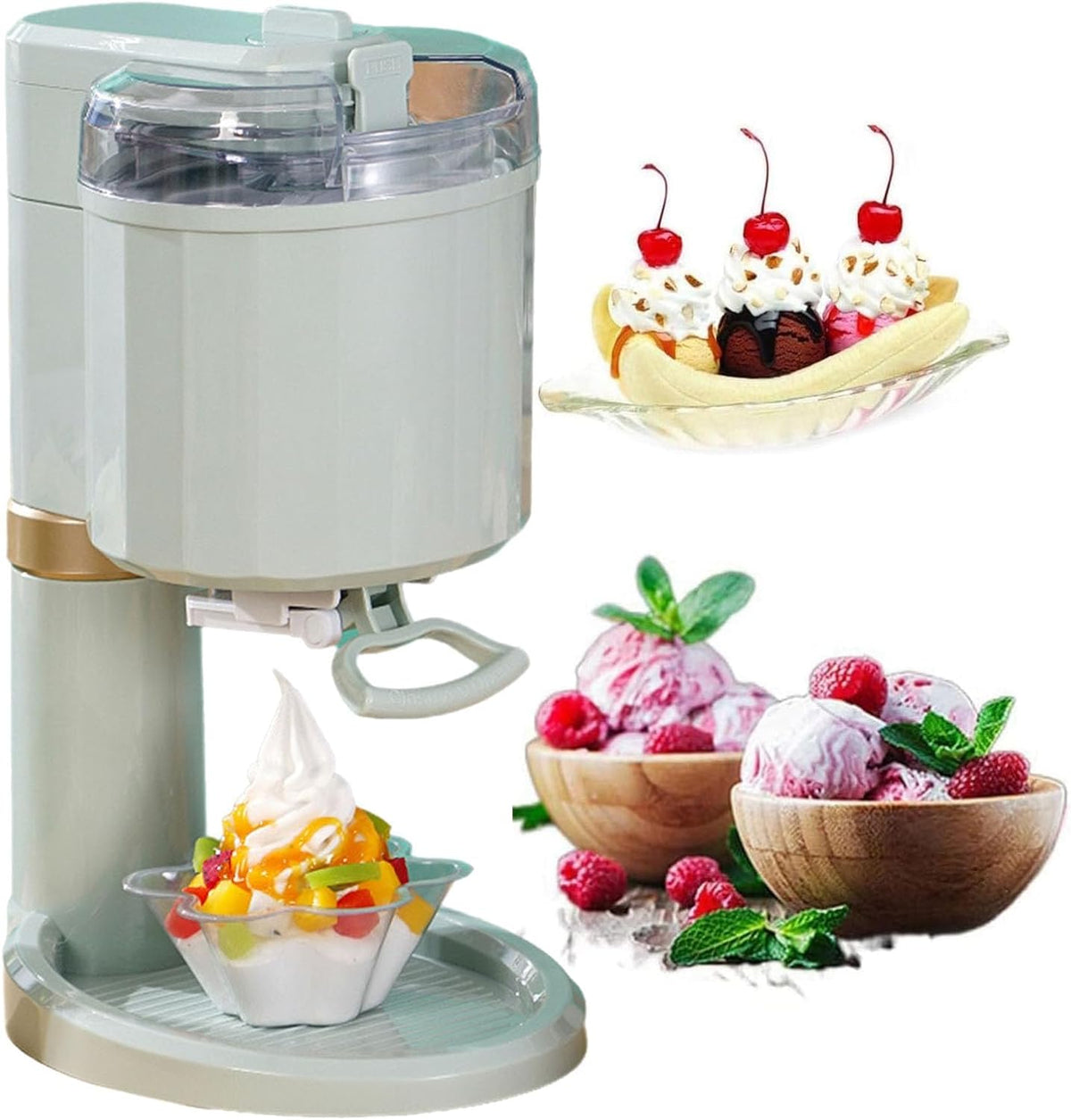 Gelatiera, 1 L, 20 W, 42,5 cm, Grigio