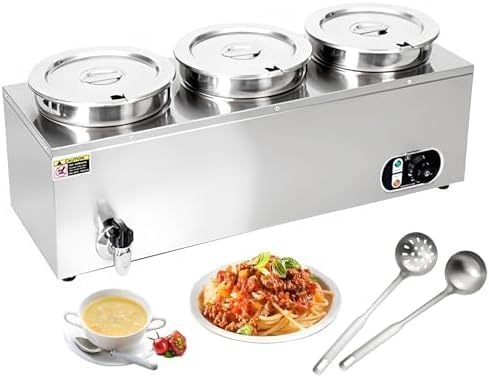 GYKOZY, Vassoi scaldavivande, 535 x 275 x 320 mm, 85 °C, 110 V, Argento, acciaio inox