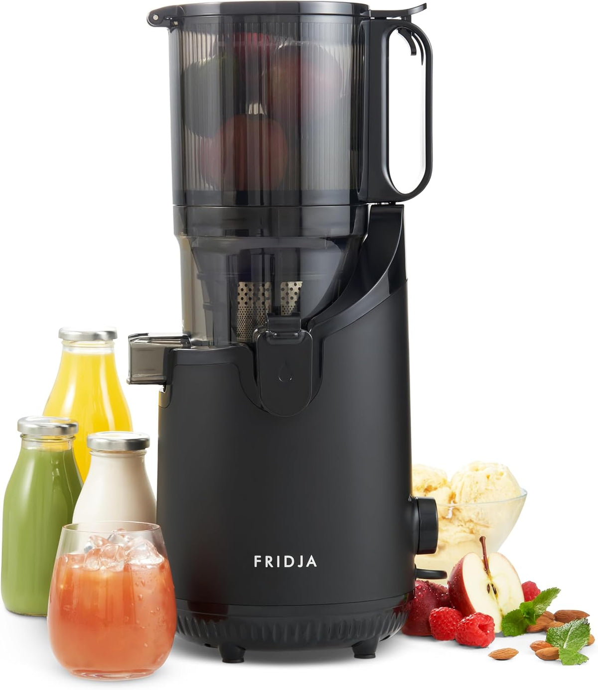 Fridja, Estrattori succo albero singolo masticatori, 60 RPM, 135 mm, 250 W, Nero, vano contenitore
