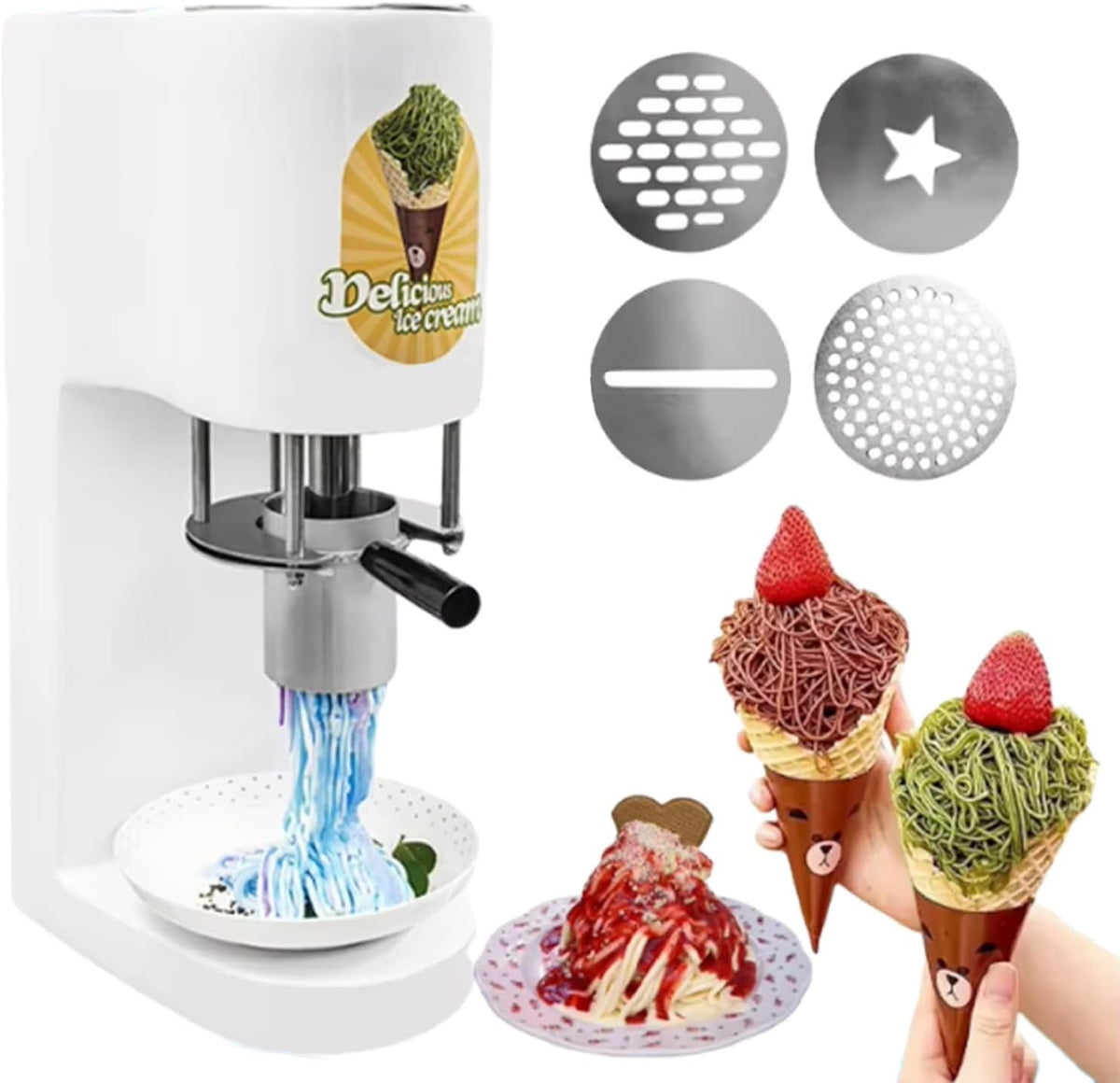 twostronking, Gelatiera, 80 W, 0,42 L, 57 cm, Argento, acciaio inox