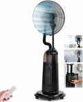 XRRJFYH, Ventilatori a piantana, 280 ml, 60 W, Bianco, illuminazione LED, telecomando, timer, spegnimento automatico