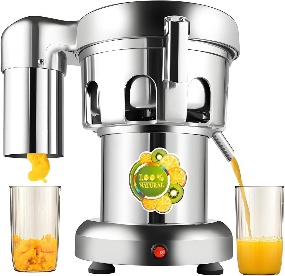 IYUESQ, Centrifughe ed estrattori di succo, 370 W, 2800 giri/min, 100 kg, Argento, acciaio inox, vano contenitore