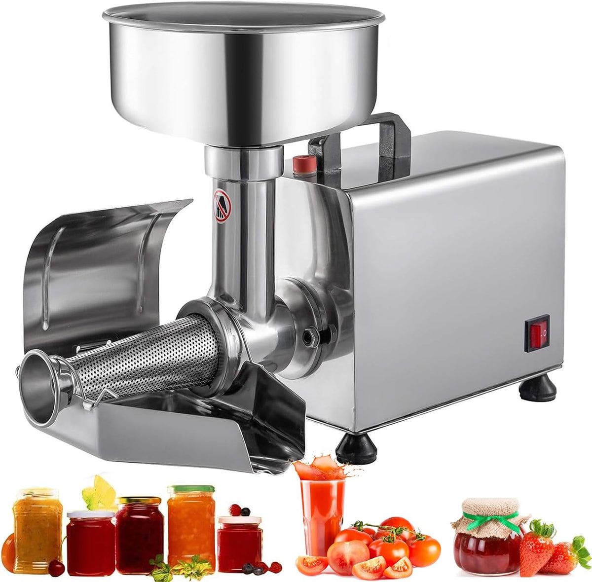 ZEEKYFOR, Spremiagrumi, 53 x 30 x 38 cm, 9 pollici, 110 V, Nero, acciaio inox