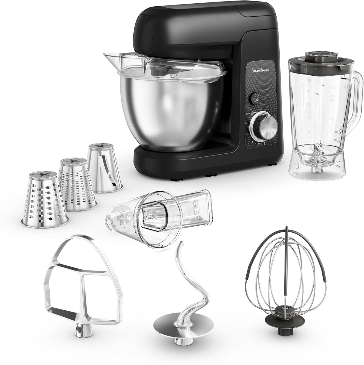 Moulinex, Impastatrice planetaria, QA522810, 1100 W, 4,6 L, Nero