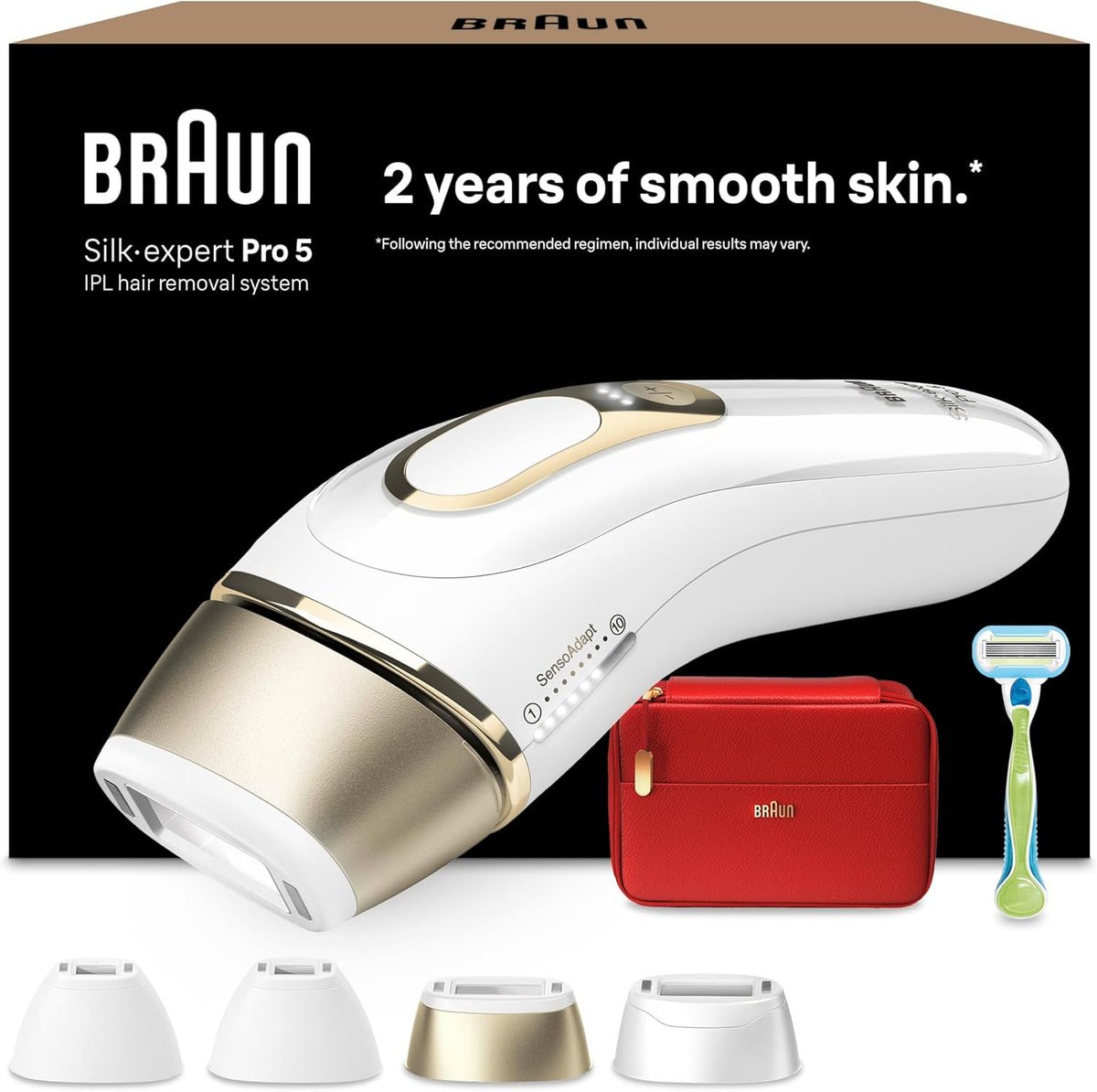 Epilatori a luce pulsata, PL5382, Braun, Marrone/Oro