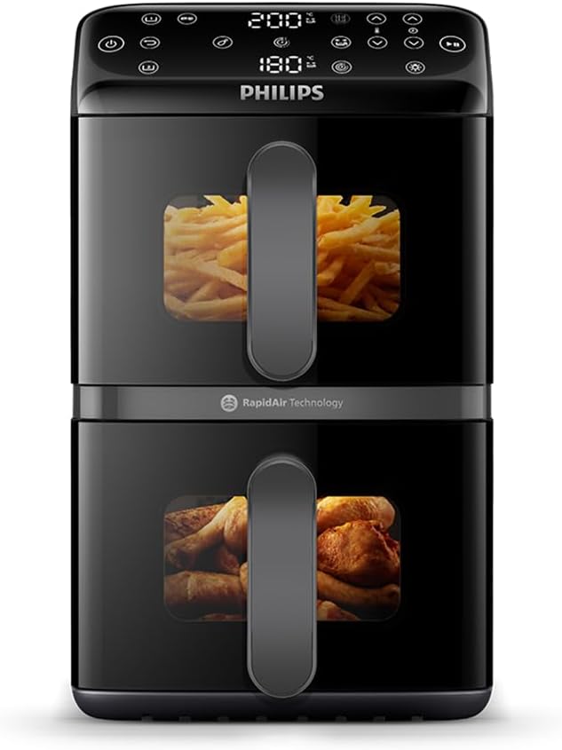 Friggitrice ad aria, PHILIPS, 10 L, Nero, Airfryer