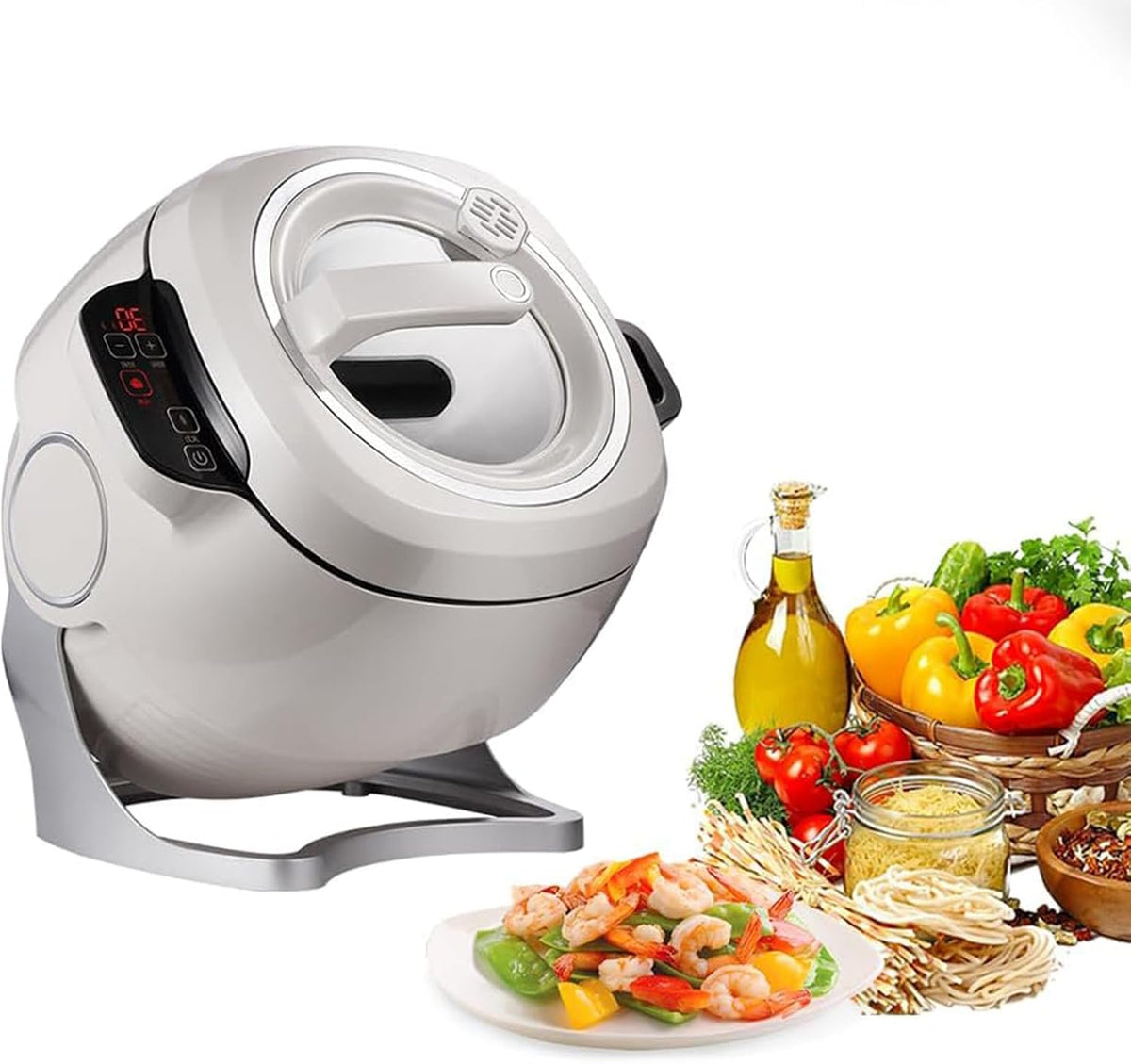Cplsntaeam, Robot da cucina, 6 Litri, Nero