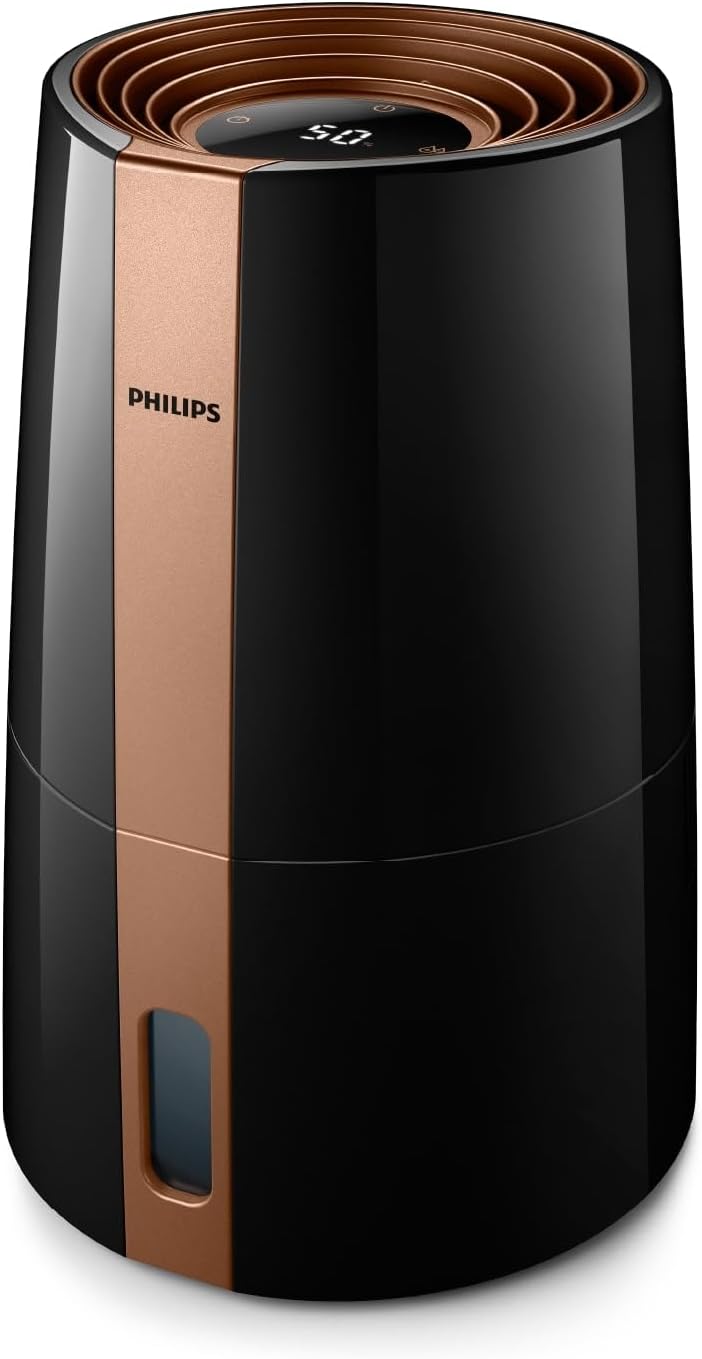 PHILIPS, Umidificatori camera singola, 300 ml, 45 m, 33 dB, Nero