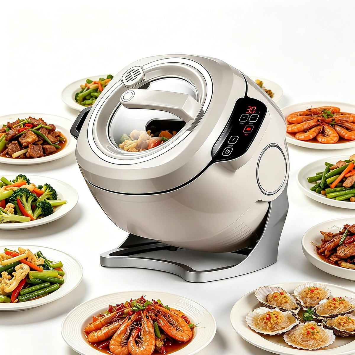 ORIDLECTAL, Multi-Cooker, 310 × 370 × 365 mm, 6 L, 2000 W, Nero, autopulizia