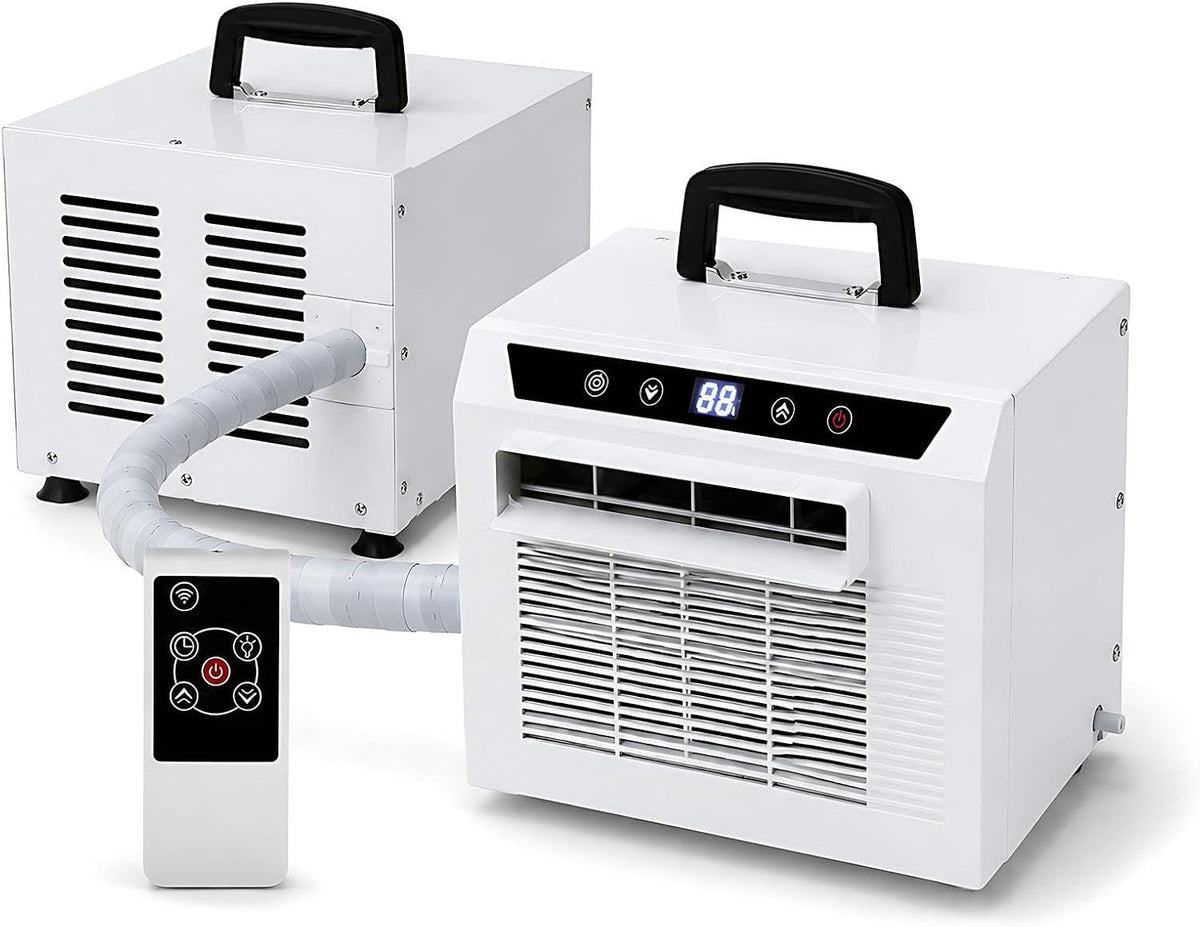 liuyunfeiGL, Condizionatore split, 3000BTU, 3000 BTU, 110 V, 191 × 285 × 230 mm, Grigio, USB, telecomando, timer, funzionamento senza fili