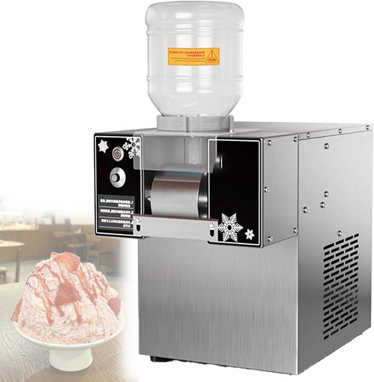 Macchina per cubetti di ghiaccio, Pnpaea, 60 kg, 360 W, 29 × 48,5 × 34 cm, Nero