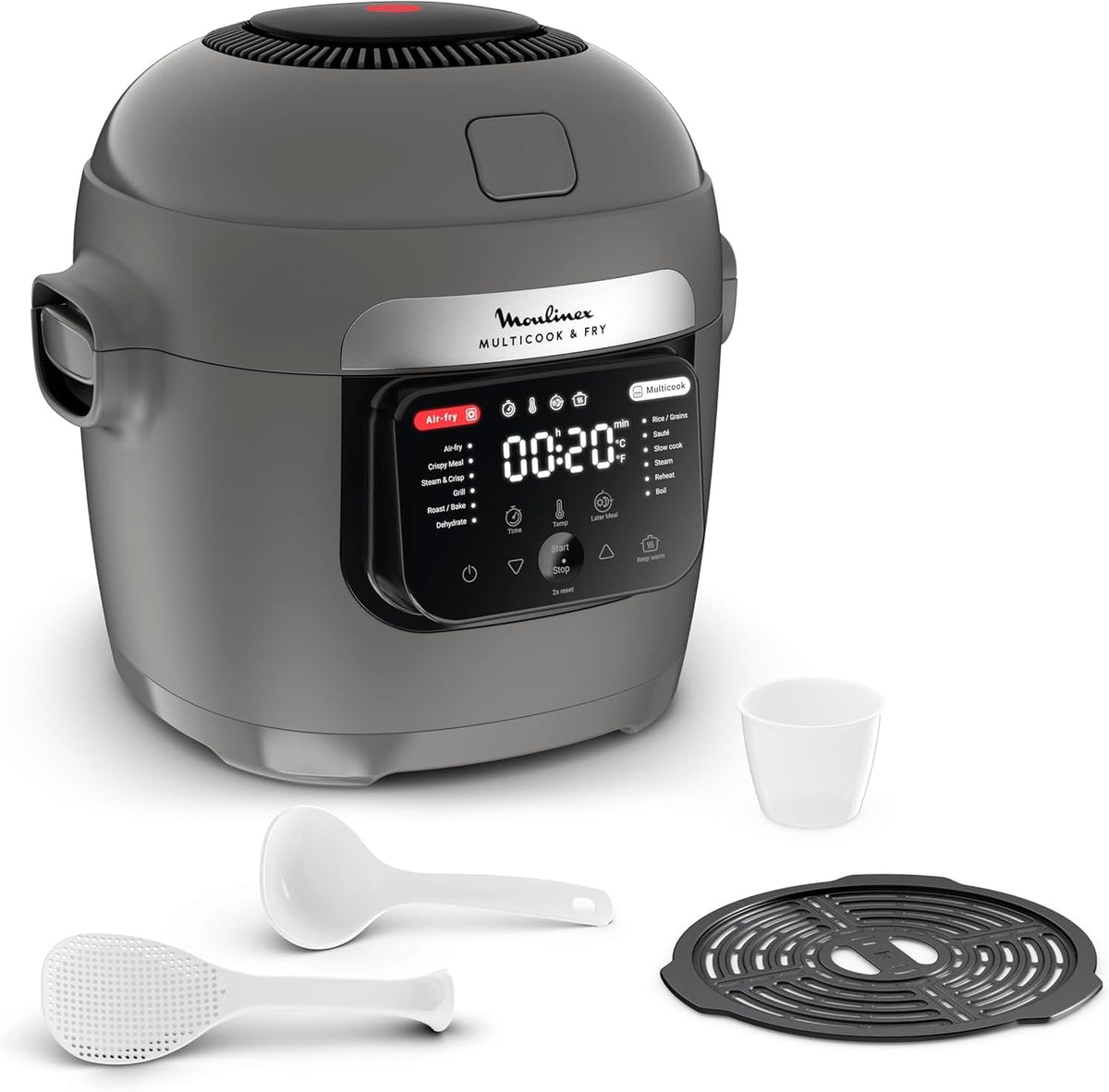 Moulinex, Friggitrice ad aria, MZ730BF0, 6 l, Grigio, Airfryer