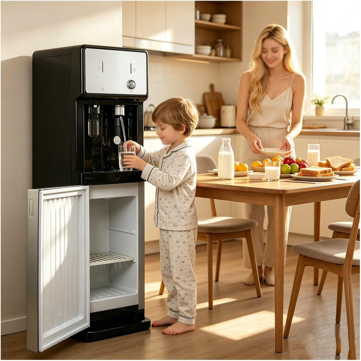 Distributori e fontane d'acqua, 105 x 31 x 31 cm, 5 °C, 220 V, Bianco, acciaio inox
