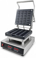 Macchine per waffle, BDJSN, 3200 w, 445 × 560 × 440 mm, 0–250°C, Argento, acciaio inox, timer