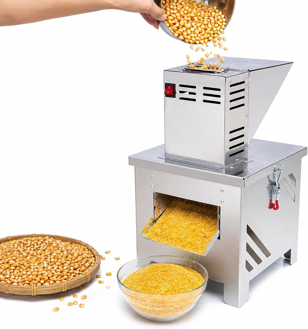 BDJSN, Macinini, 28 × 28 × 50 cm, 19,7 pollici, 28 cm, Argento, acciaio inox