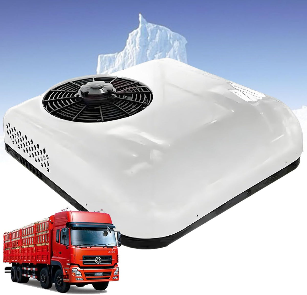 ROGHA, Condizionatore, 12 V, 450 m³/h, 850 W, Bianco, telecomando, motore inverter