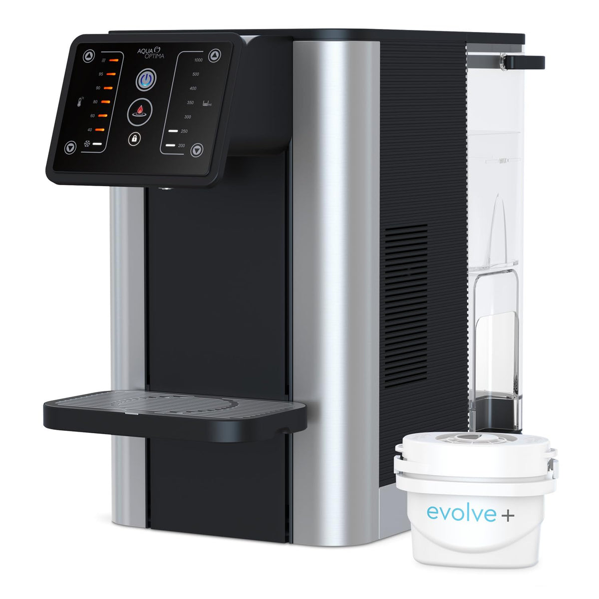 Aqua Optima, Distributori di acqua calda e fredda, 3,8 l, Nero
