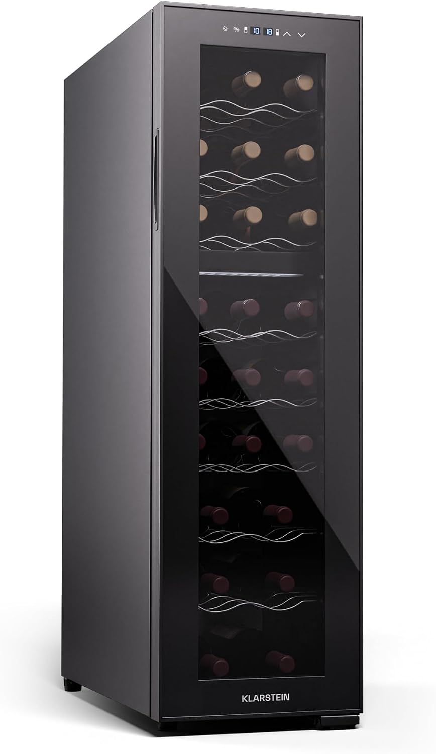 KLARSTEIN, Cantinetta vino, 24 Bottiglie, 5 °C, 105,2 cm, Nero