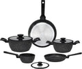 Tognana, Set di padelle, 15 bar, 1,2 litri, 20 cm, Nero, acciaio inox, illuminazione LED, timer, Airfryer, 4 funzioni, spegnimento automatico