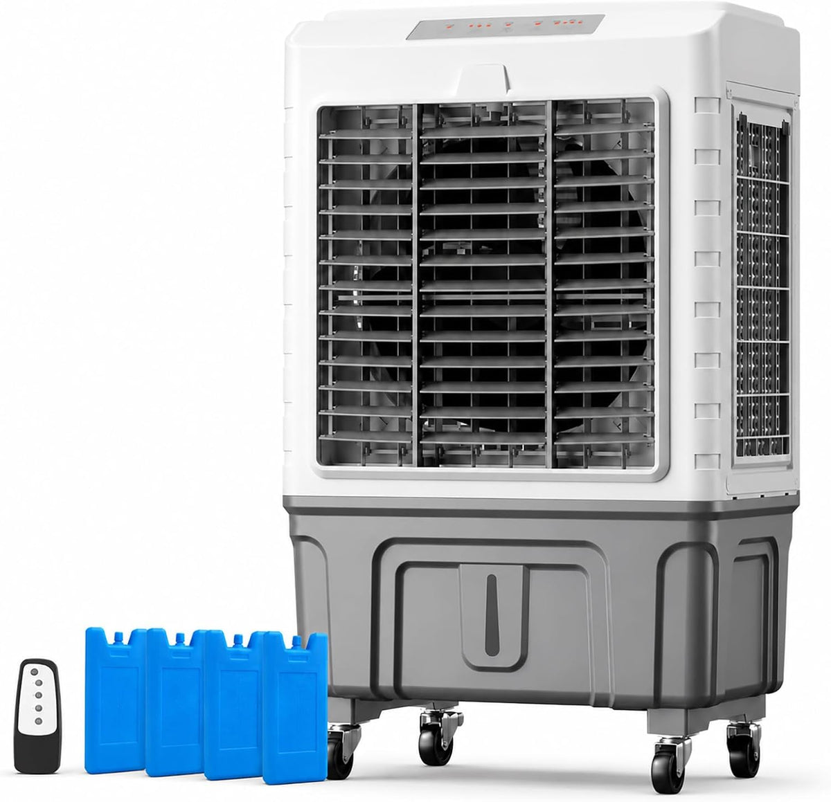 Raffrescatore evaporativo, 150 W, 50 L, 50 × 37 × 88 cm, Nero, telecomando, timer