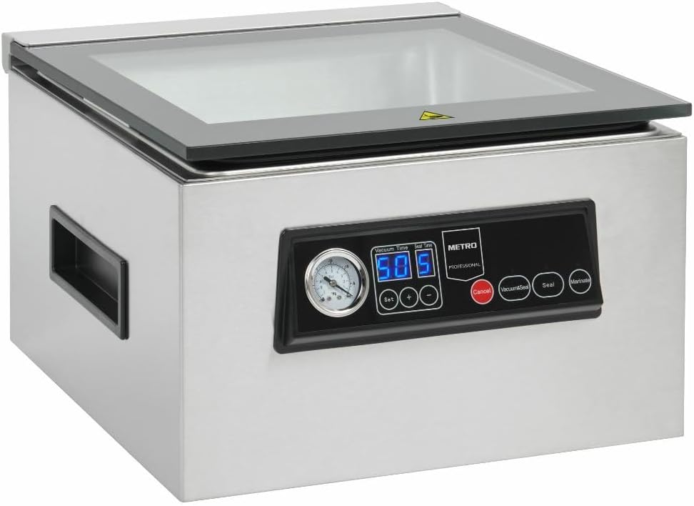 METRO Professional, Macchine sottovuoto per alimenti, GVS1200, 7 L, Argento, acciaio inox, 5 funzioni