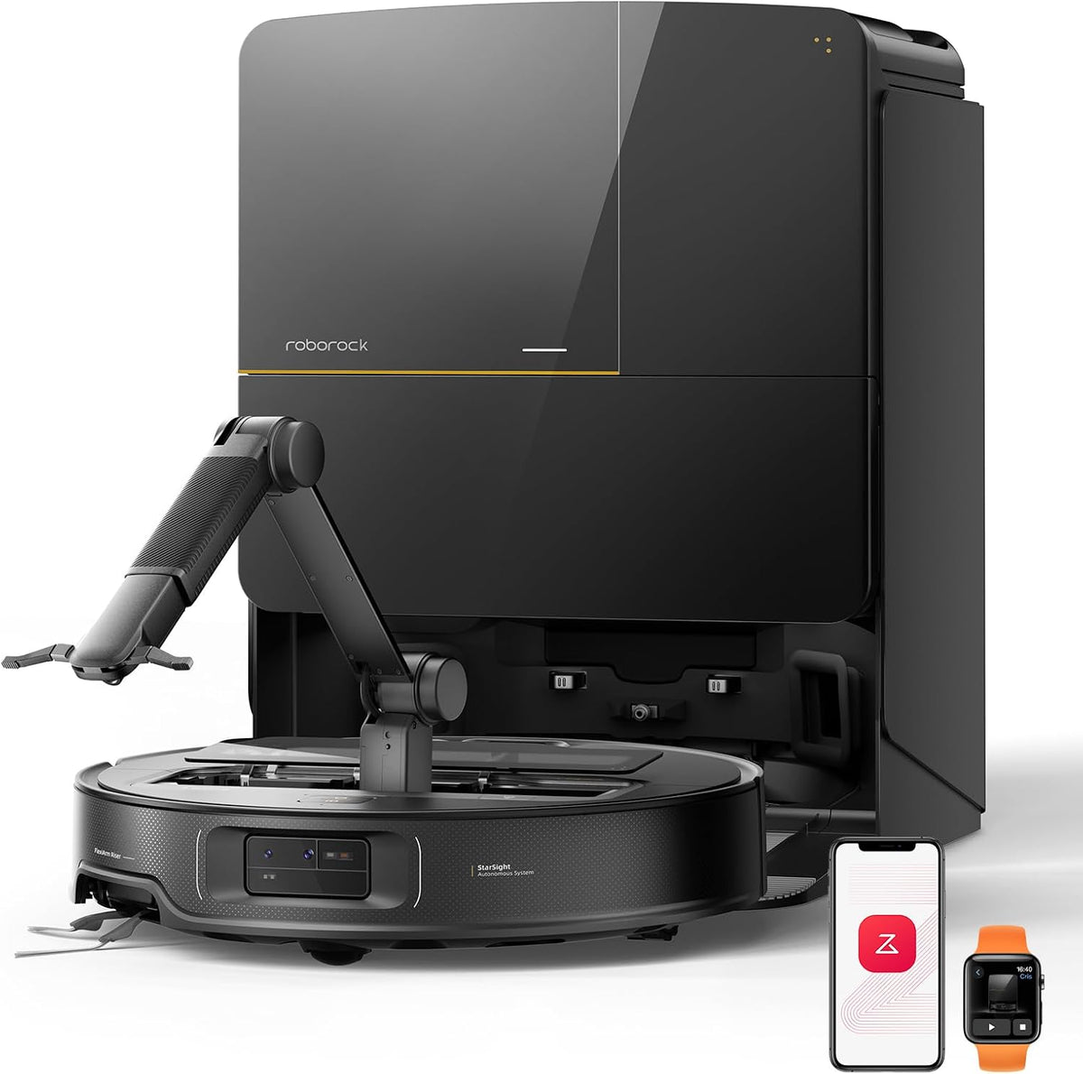 roborock, Robot aspirapolvere, Z70, Nero, telecomando