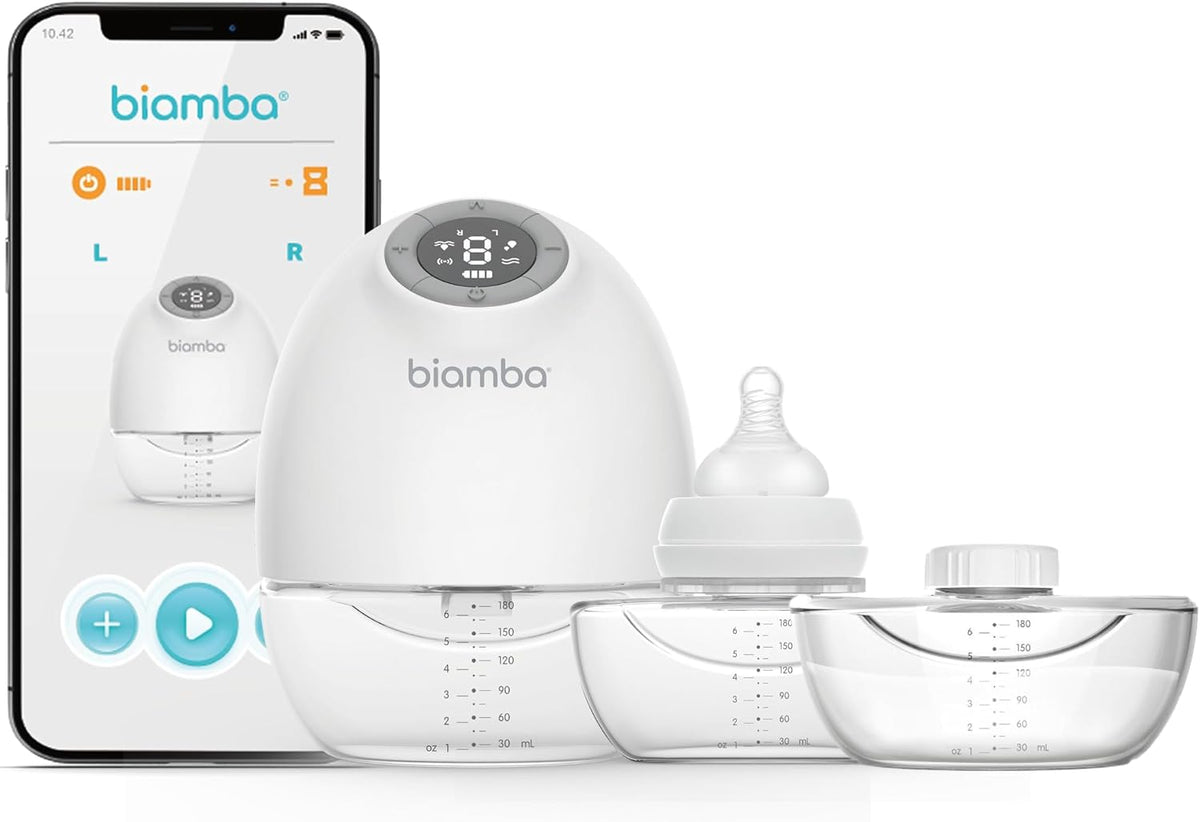 Tiralatte, Biamba, 180 ml, Nero, vano contenitore, illuminazione LED, USB-C, funzionamento senza fili