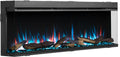 BALDERIA, Camino elettrico, Nero, illuminazione LED, Wi-Fi, telecomando, timer