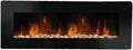 Dmora, Camino elettrico, 1800 W, Nero, illuminazione LED, telecomando, timer