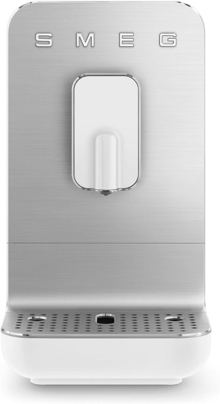 Macchina da caffè, BCC11WHMEU, Smeg, 1,4 L, 1350 W, 33,6x18,0x43,3 cm, Bianco, vano contenitore, illuminazione LED, spegnimento automatico