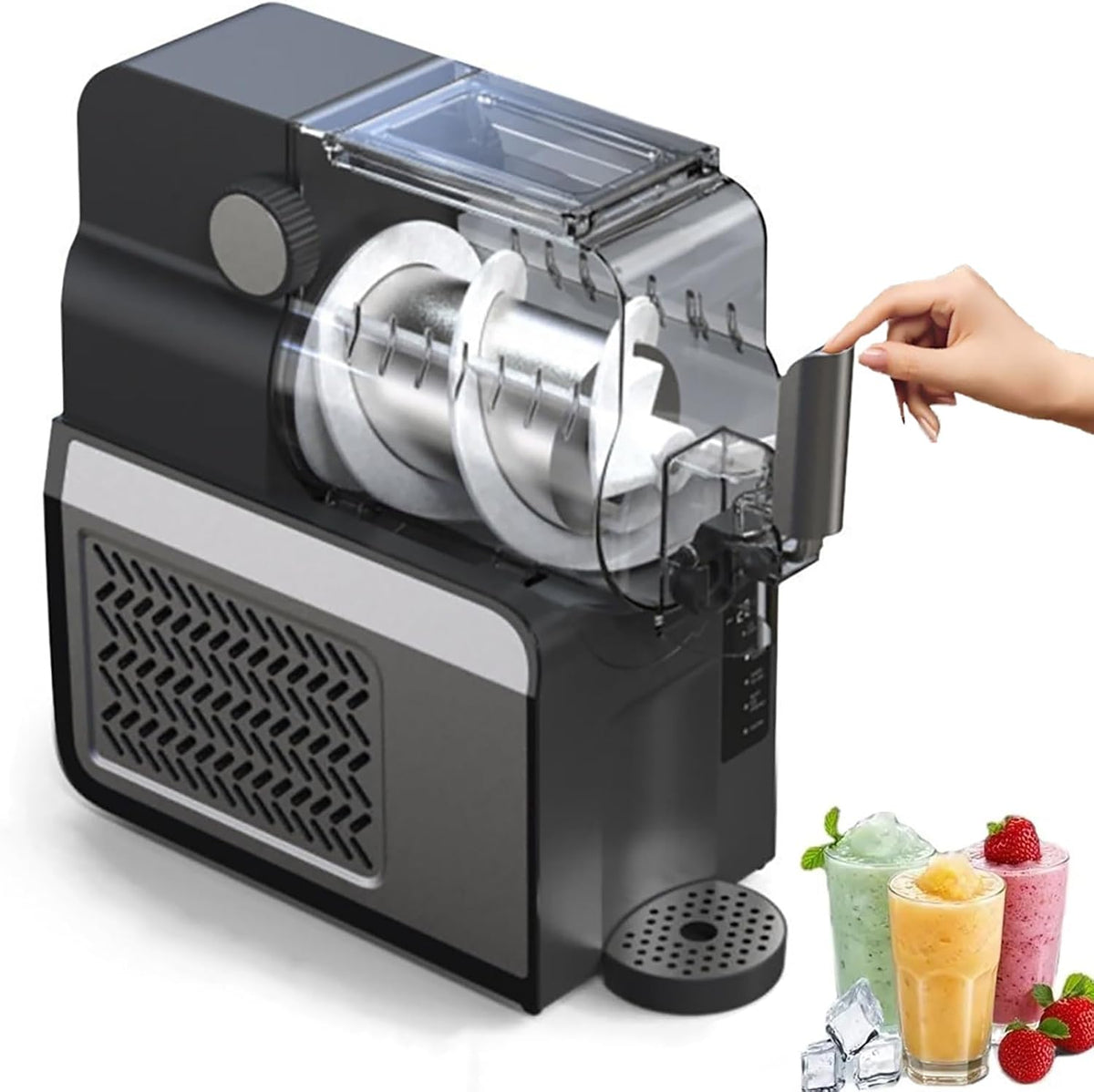 STWBHW, Macchina per cubetti di ghiaccio, 1,8 Litri, 180 W, 440 mm, Nero, vano contenitore, autopulizia
