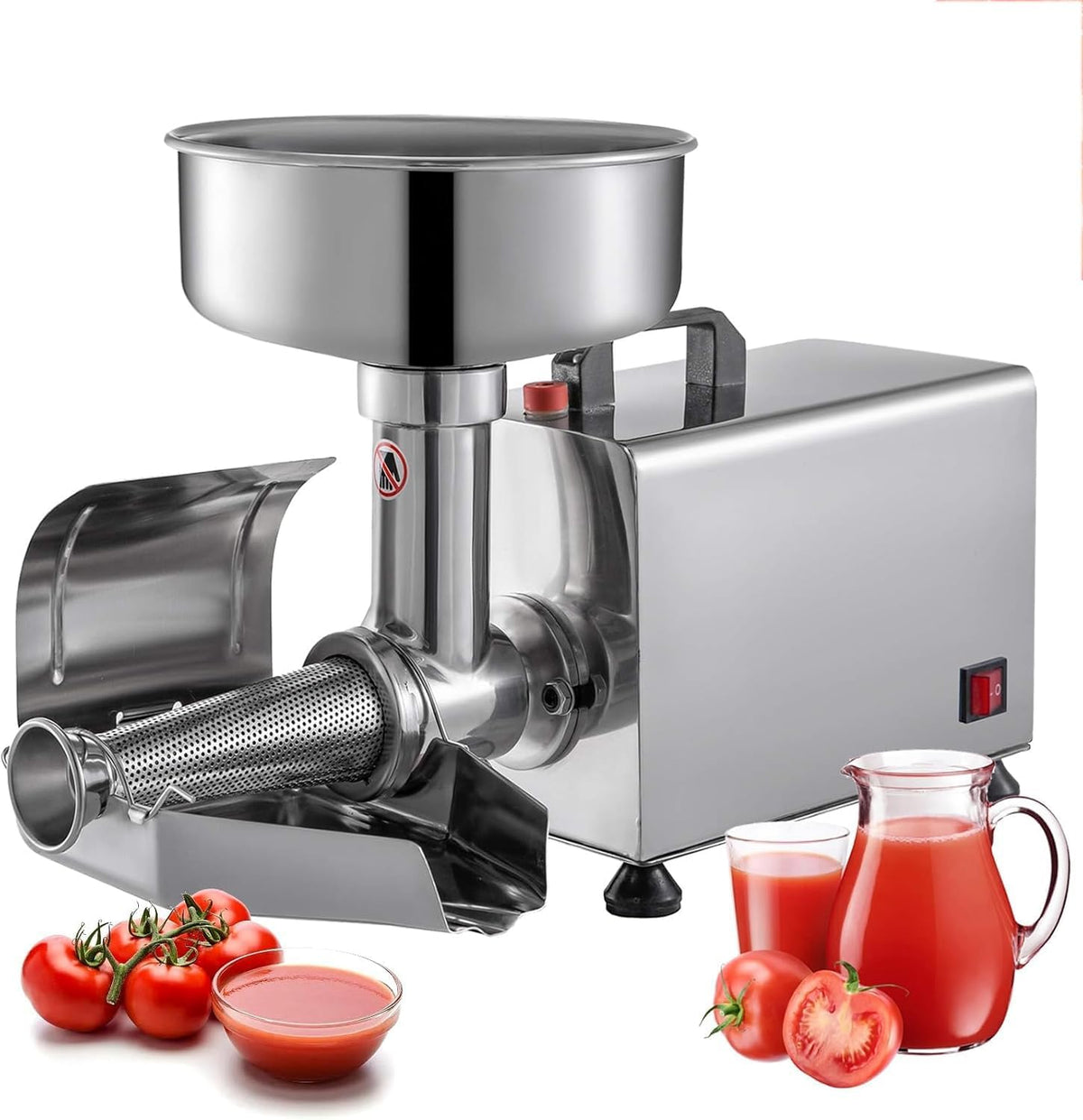 QYDZSHOP, Spremiagrumi, 110 V, 450 W, 214 mm, Argento, acciaio inox