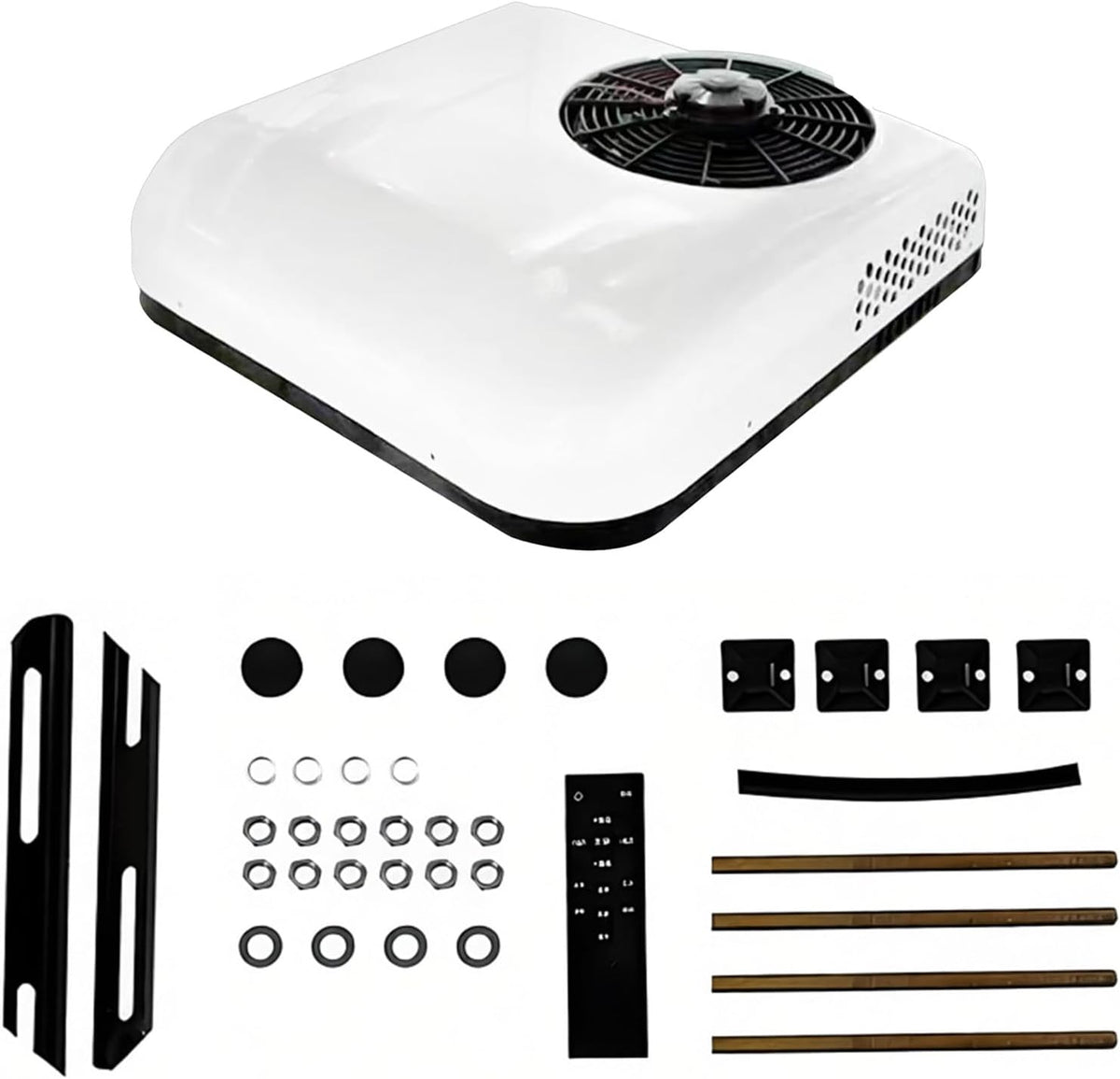 Lpoxuru, Condizionatore, 12 V, 250 x 410 mm, 850 W, Bianco, telecomando, motore inverter, funzionamento senza fili, spegnimento automatico