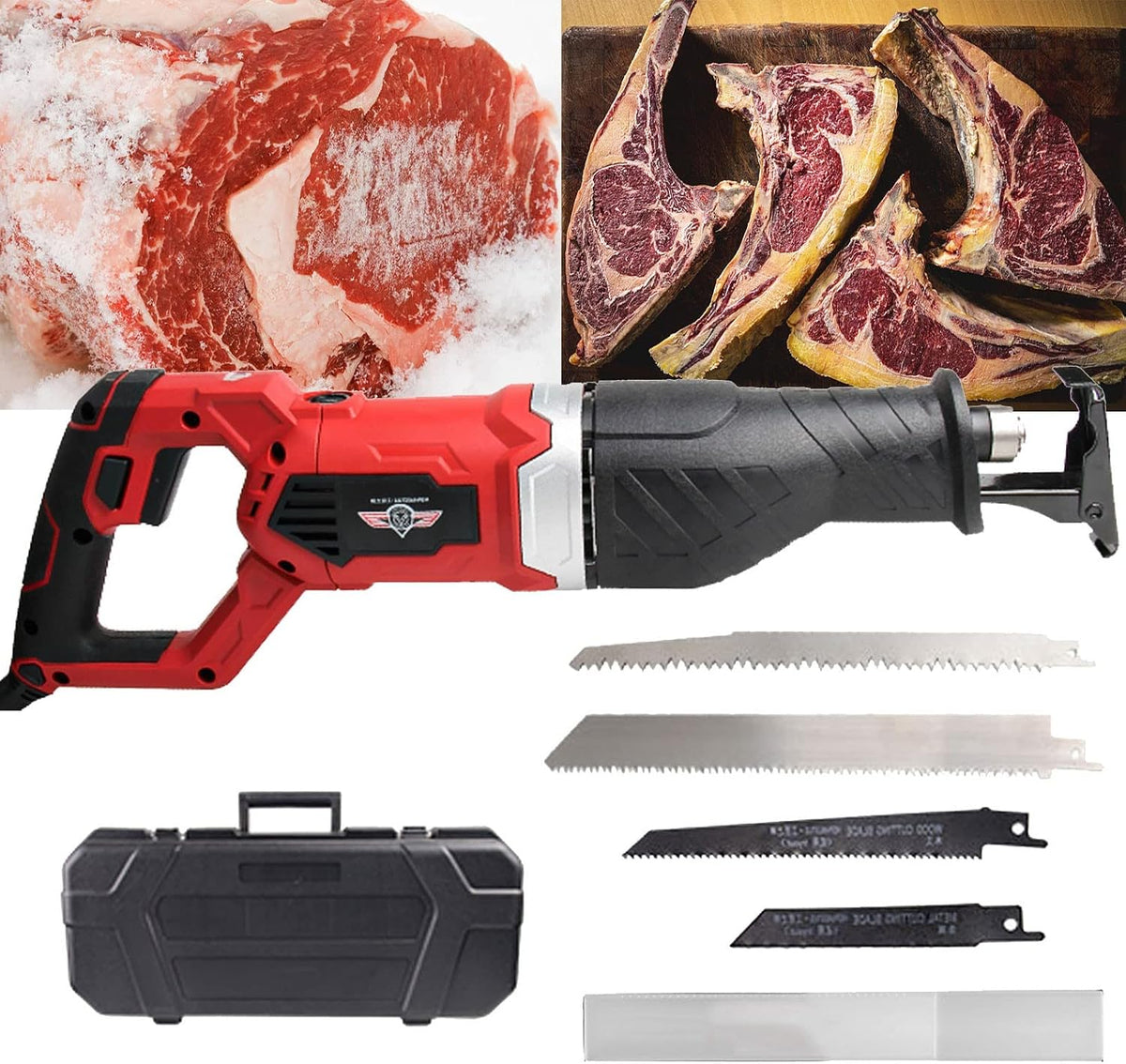 Aocay, Seghe alternative, 900 W, 30 mm, Rosso, acciaio inox