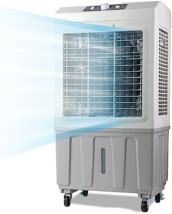 Raffrescatore evaporativo, 70 Litri, 52x37x100 cm, 200 W, Nero