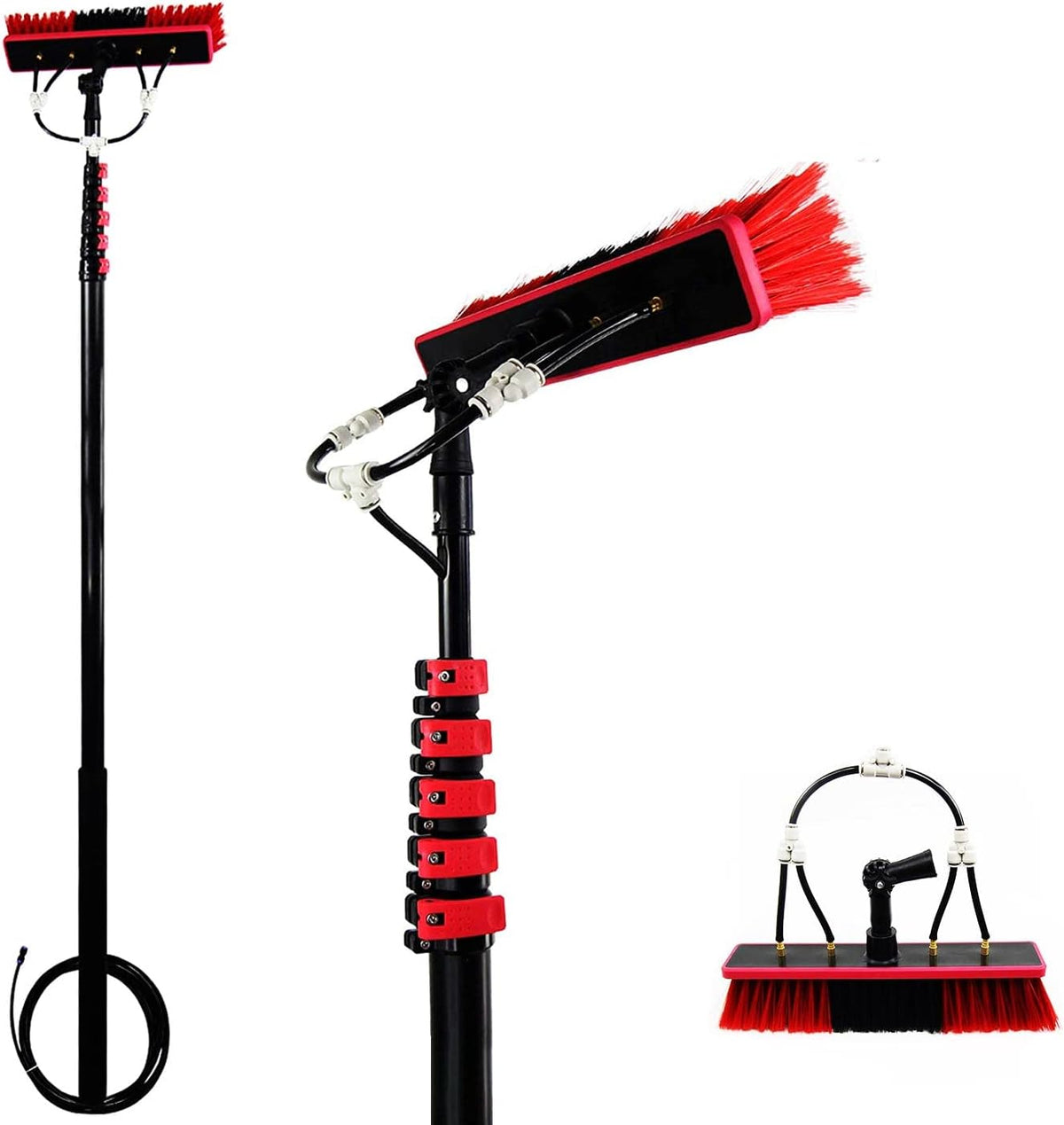 Spazzole per incavi finestre, 10,8 m, 55 cm, Nero, alluminio