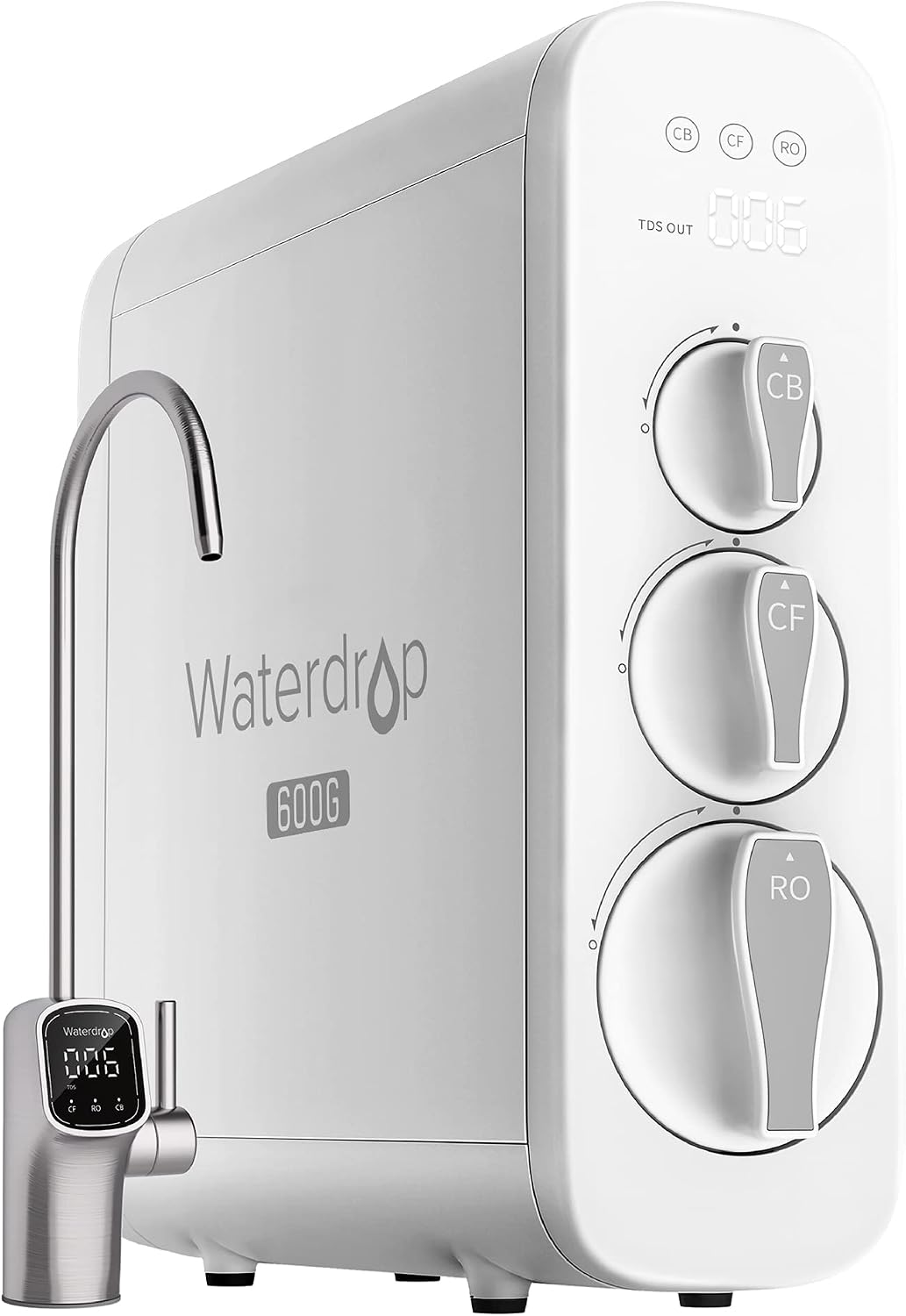 Waterdrop, Filtri sottotop, G3P600, Nero, illuminazione LED