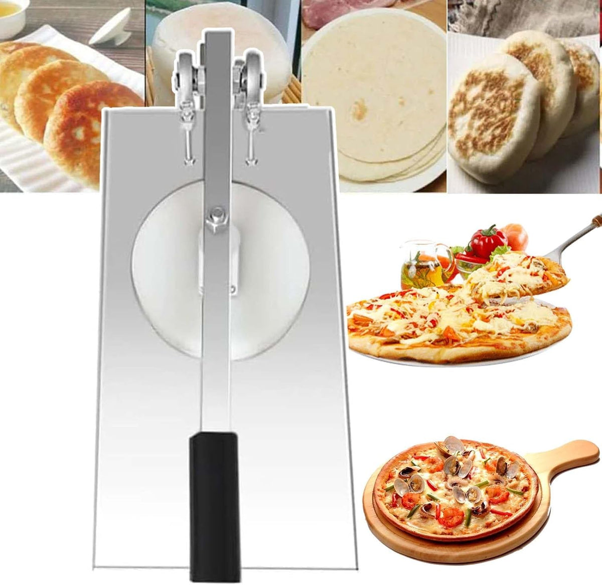 Macchine per pasta a mano, 24 cm, Argento, acciaio inox