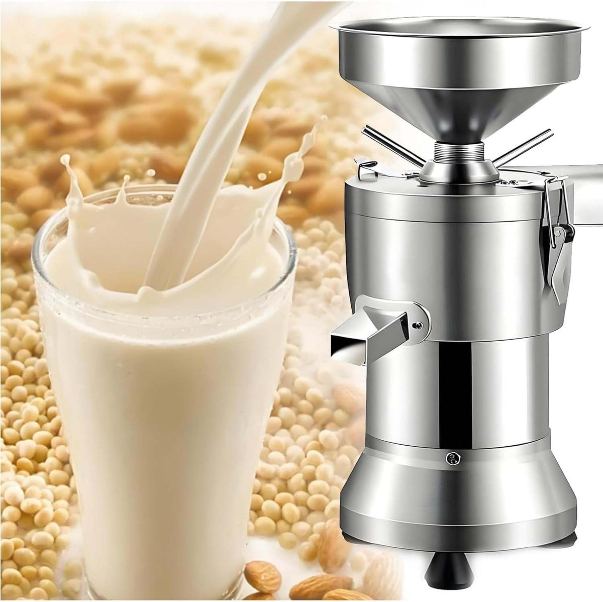 zhenmaster, Frullini montalatte automatici, 25 kg, 1100 W, 33×33×70 cm, Argento, acciaio inox