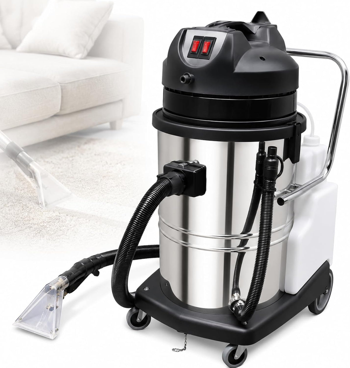 AMQYDT, Aspirapolvere, 40 L, 1079 W, 720 mm, Nero, 3 in 1