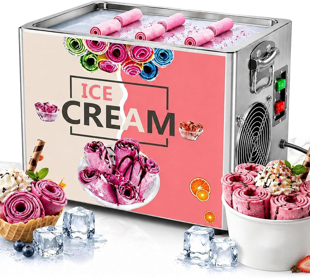 Gelatiera, ZHIGUANYUN, 30x24 CM, 330 W, Argento, acciaio inox