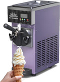 SHENGSHIYU, Gelatiera, 5 kg, 450 W, 20 cm, Viola, acciaio inox, spegnimento automatico