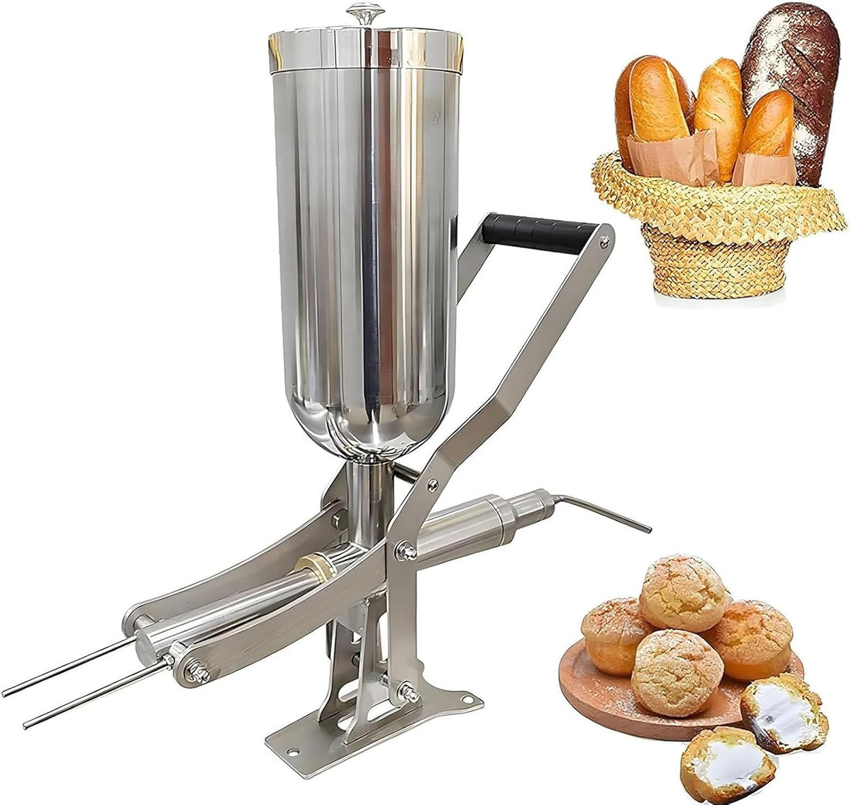 Attrezzatura per l'imbottigliamento, 5 Litri, 19 cm, 7,48 pollici, Argento, acciaio inox