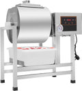 OUKANING, Macchine sottovuoto per alimenti, 38 l, 240 W, 77 x 41 x 83 cm, Argento, acciaio inox, vano contenitore, illuminazione LED, timer
